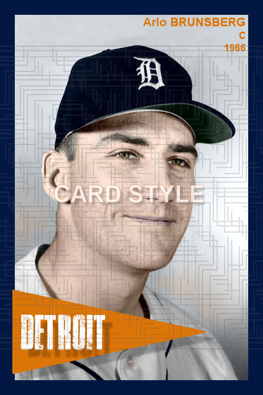 Arlo Brunsberg - 1966 Detroit Tigers - choose a size & style