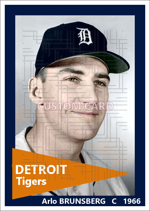 Arlo Brunsberg - 1966 Detroit Tigers - choose a size & style