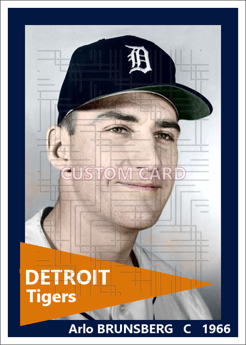 Arlo Brunsberg - 1966 Detroit Tigers - choose a size & style