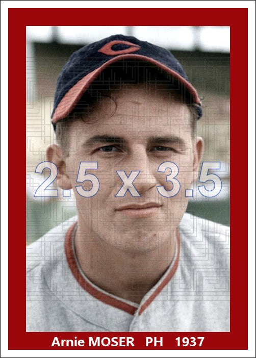 Arnie Moser - 1937 Cincinnati Reds - choose a size & style