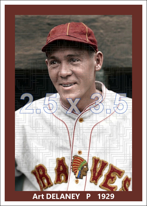 Art Delaney - 1929 Boston Braves - choose a size & style