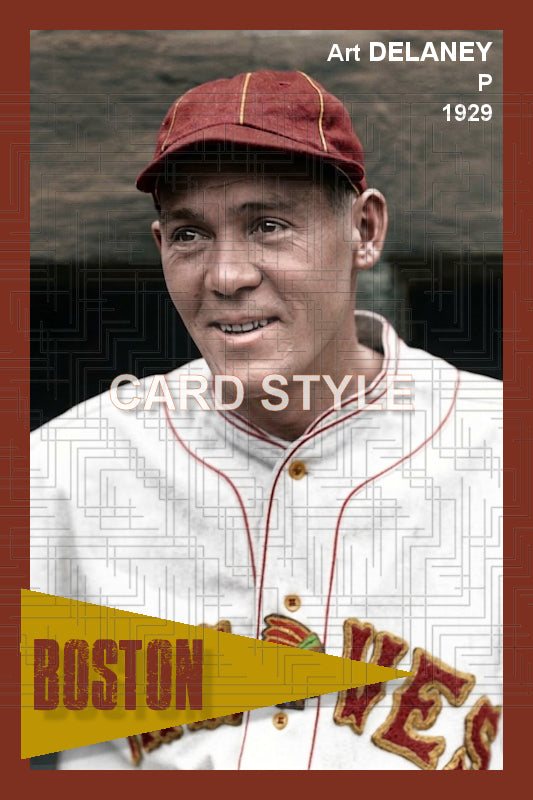 Art Delaney - 1929 Boston Braves - choose a size & style