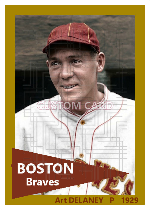 Art Delaney - 1929 Boston Braves - choose a size & style