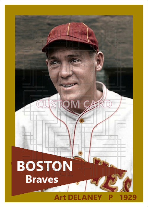 Art Delaney - 1929 Boston Braves - choose a size & style