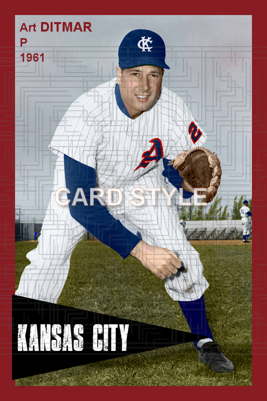 Art Ditmar - 1961 Kansas City Athletics - choose a size & style