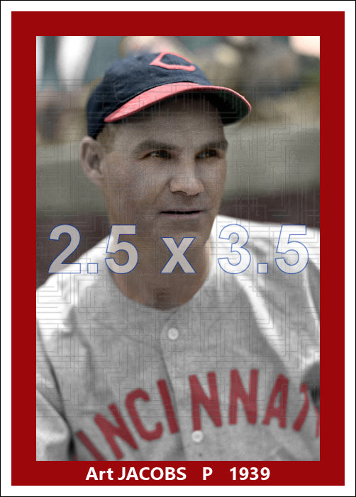 Art Jacobs - 1939 Cincinnati Reds - choose a size & style