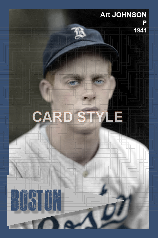 Art Johnson - 1941 Boston Braves - choose a size & style