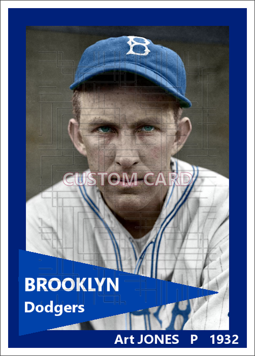 Art Jones - 1932 Brooklyn Dodgers - choose a size & style