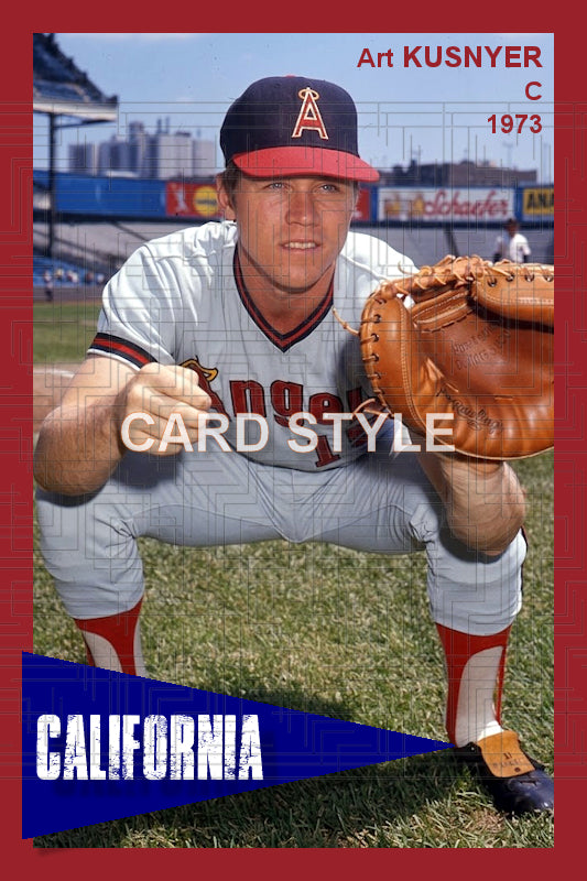 Art Kusnyer - 1973 California Angels - choose a size & style