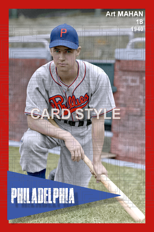 Art Mahan - 1940 Philadelphia Phillies - choose a size & style