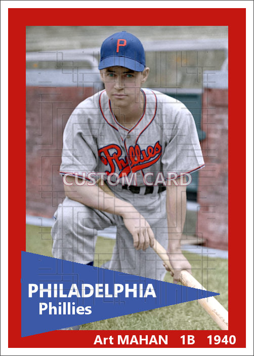 Art Mahan - 1940 Philadelphia Phillies - choose a size & style