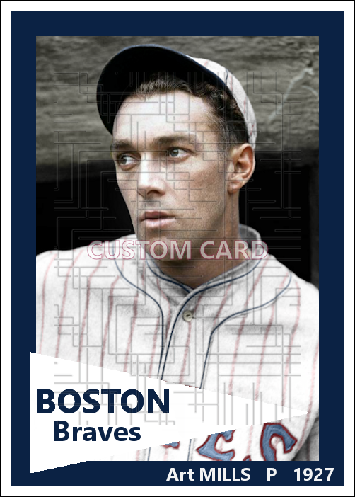 Art Mills - 1927 Boston Braves - choose a size & style