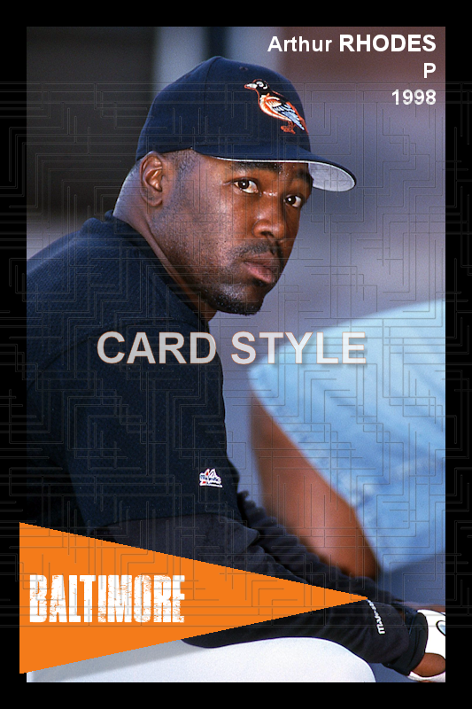 Arthur Rhodes - 1998 Baltimore Orioles - choose a size & style