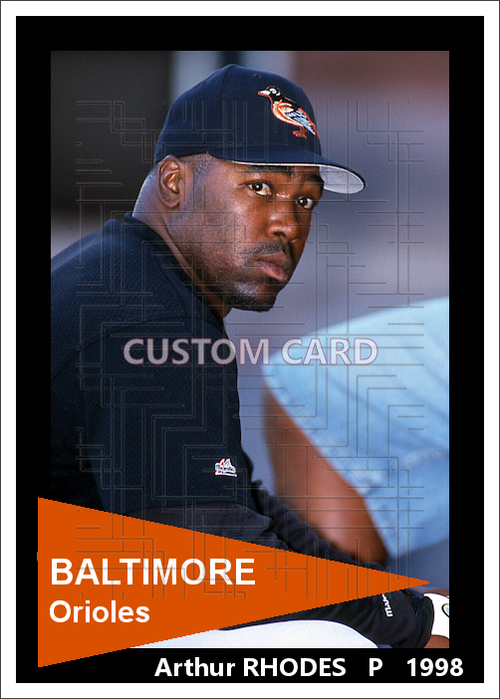 Arthur Rhodes - 1998 Baltimore Orioles - choose a size & style