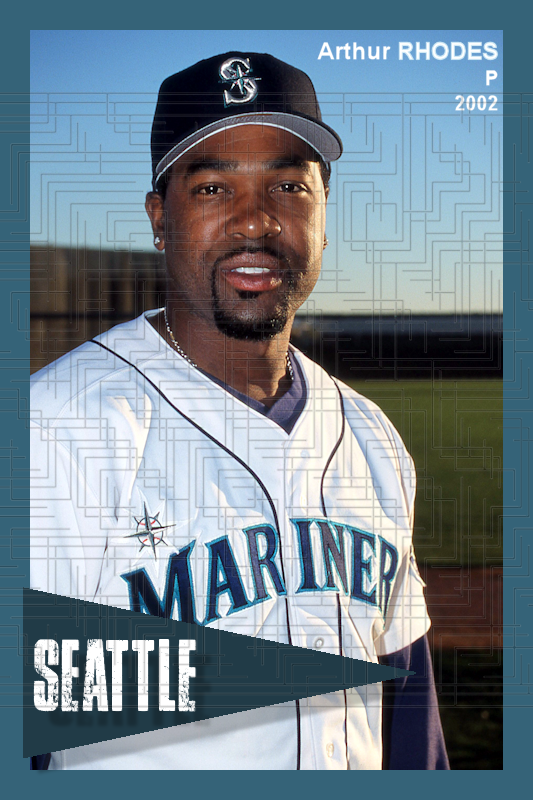 Arthur Rhodes - 2002 Seattle Mariners - choose a size & style