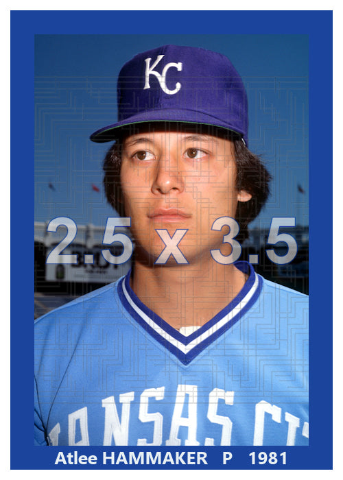 Atlee Hammaker - 1981 Kansas City Royals - choose a size & style
