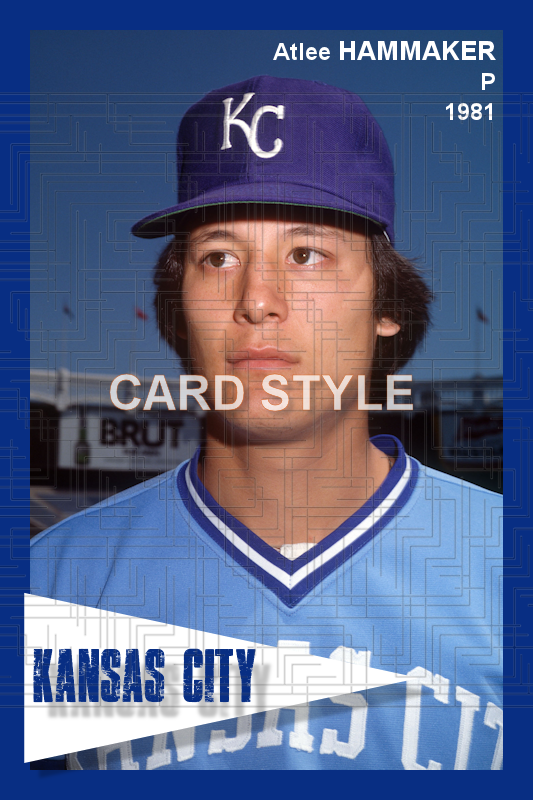 Atlee Hammaker - 1981 Kansas City Royals - choose a size & style