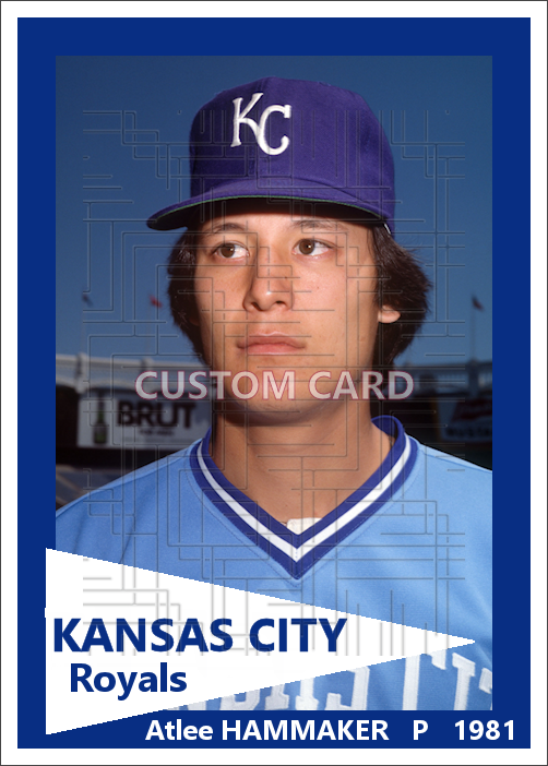 Atlee Hammaker - 1981 Kansas City Royals - choose a size & style