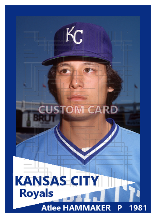 Atlee Hammaker - 1981 Kansas City Royals - choose a size & style