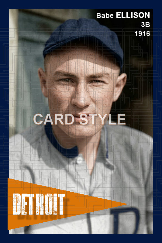 Babe Ellison - 1916 Detroit Tigers - choose a size & style