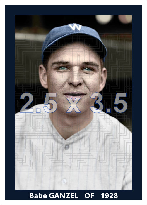Babe Ganzel - 1928 Washington Senators - choose a size & style