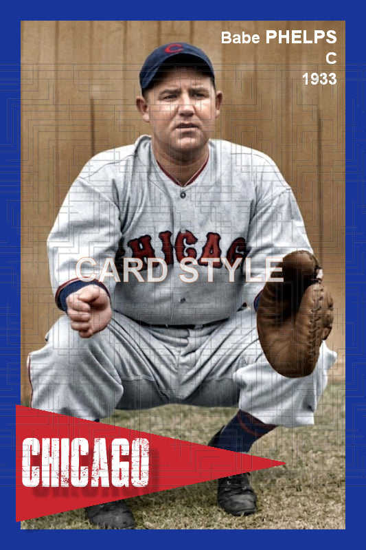 Babe Phelps - 1933 Chicago Cubs - choose a size & style
