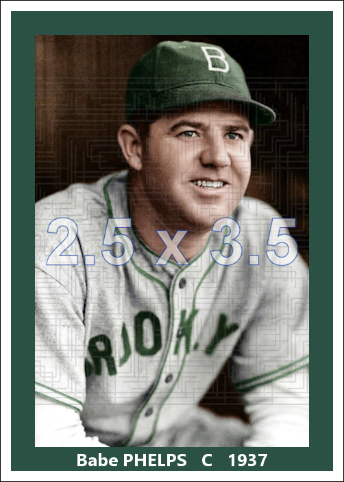 Babe Phelps - 1937 Brooklyn Dodgers - choose a size & style