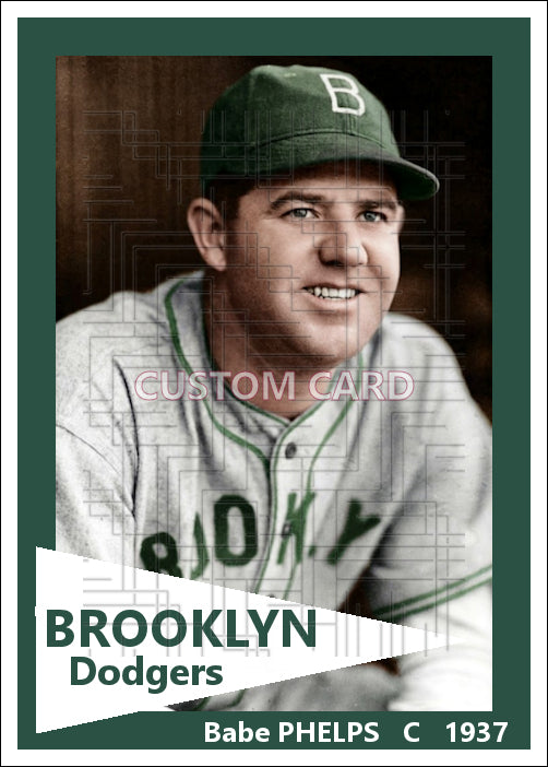 Babe Phelps - 1937 Brooklyn Dodgers - choose a size & style