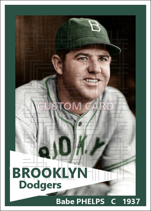 Babe Phelps - 1937 Brooklyn Dodgers - choose a size & style