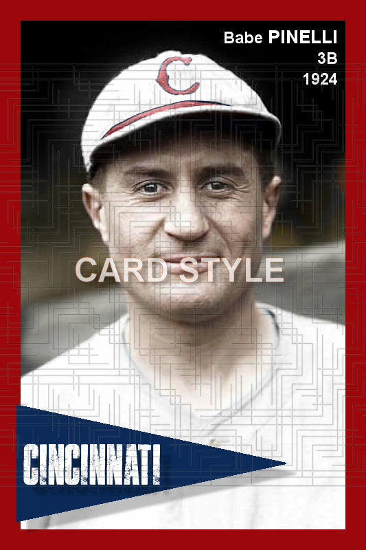 Babe Pinelli - 1924 Cincinnati Reds - choose a size & style
