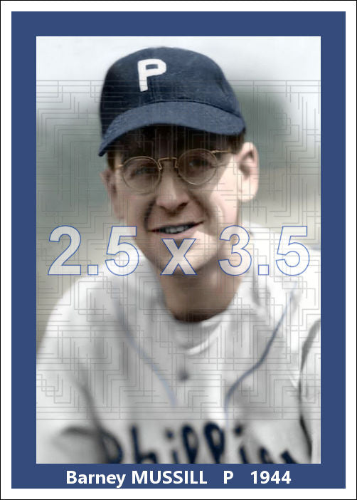 Barney Mussill - 1944 Philadelphia Phillies - choose a size & style