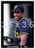 Barry Bonds - 1991 Pittsburgh Pirates - choose a size & style