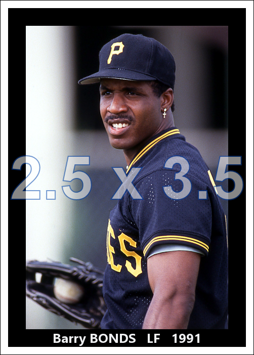 Barry Bonds - 1991 Pittsburgh Pirates - choose a size & style