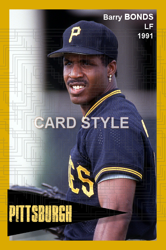 Barry Bonds - 1991 Pittsburgh Pirates - choose a size & style