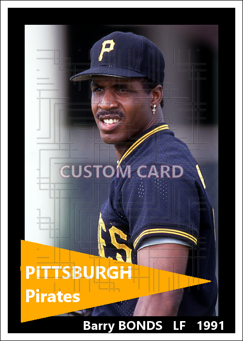 Barry Bonds - 1991 Pittsburgh Pirates - choose a size & style
