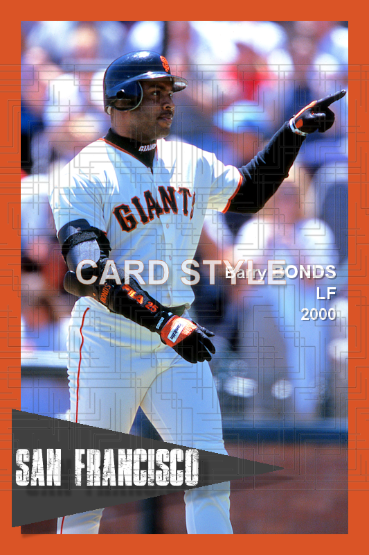 Barry Bonds - 2000 San Francisco Giants - choose a size & style