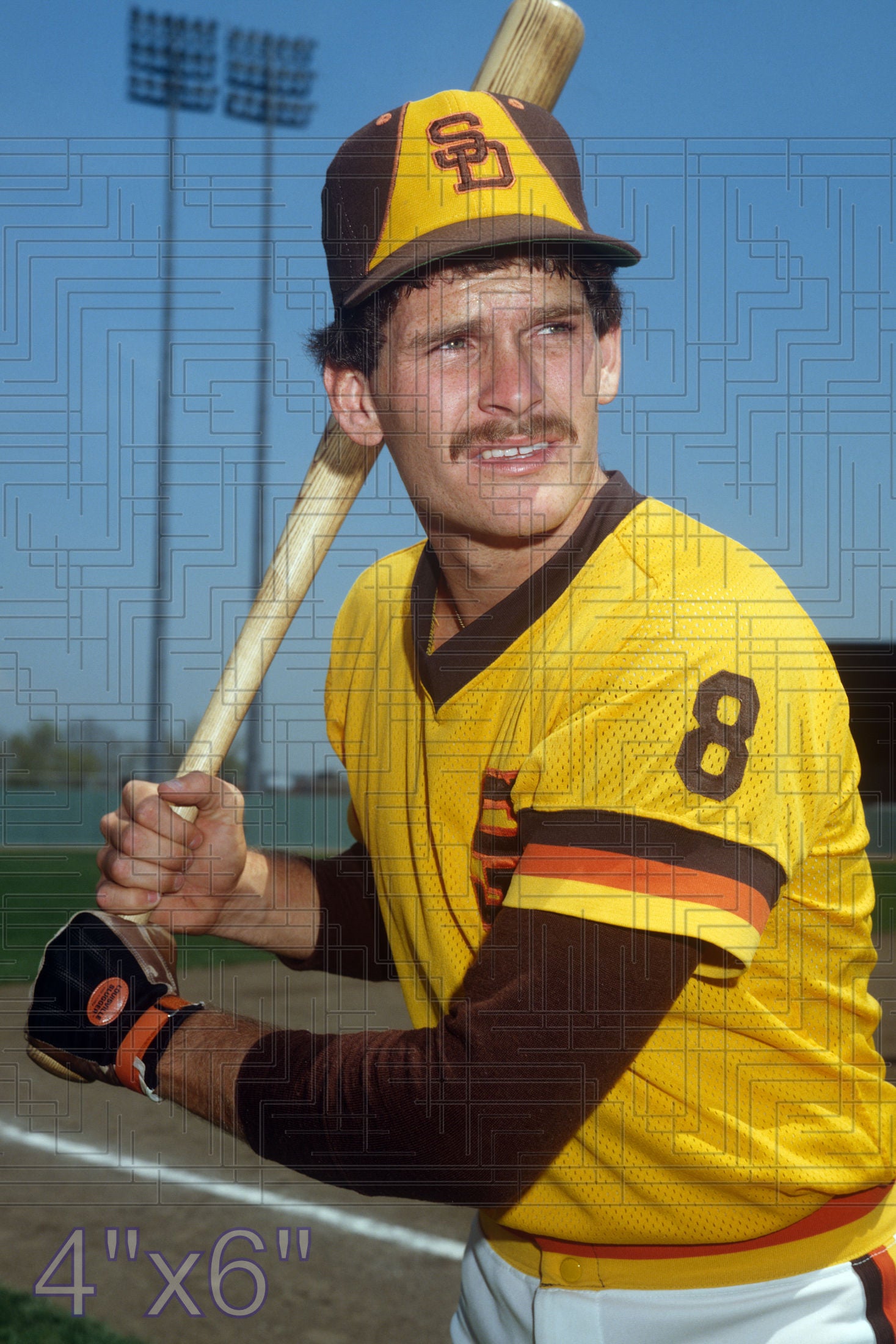 Barry Evans - 1980 San Diego Padres - choose a size & style
