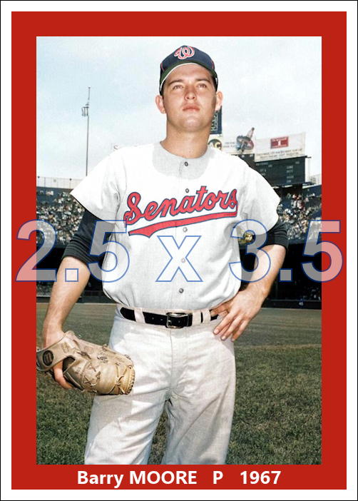Barry Moore - 1967 Washington Senators - choose a size & style