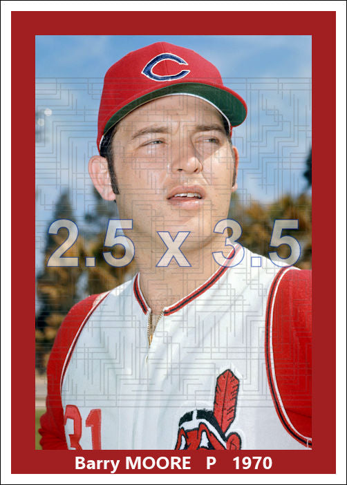 Barry Moore - 1970 Cleveland Indians - choose a size & style