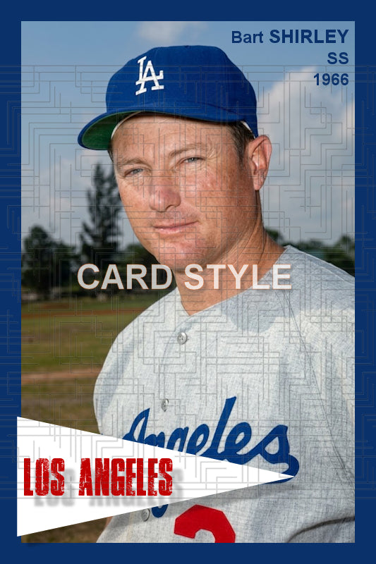 Bart Shirley - 1966 Los Angeles Dodgers - choose a size & style
