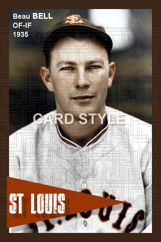 Beau Bell - 1935 St. Louis Browns - choose a size & style