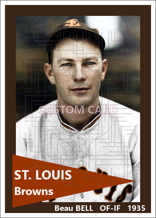 Beau Bell - 1935 St. Louis Browns - choose a size & style