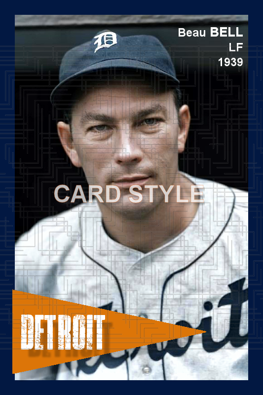 Beau Bell - 1939 Detroit Tigers - choose a size & style