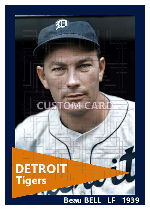 Beau Bell - 1939 Detroit Tigers - choose a size & style
