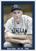 Beau Bell - 1940 Cleveland Indians - choose a size & style