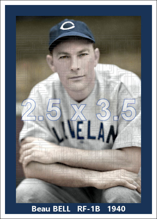 Beau Bell - 1940 Cleveland Indians - choose a size & style