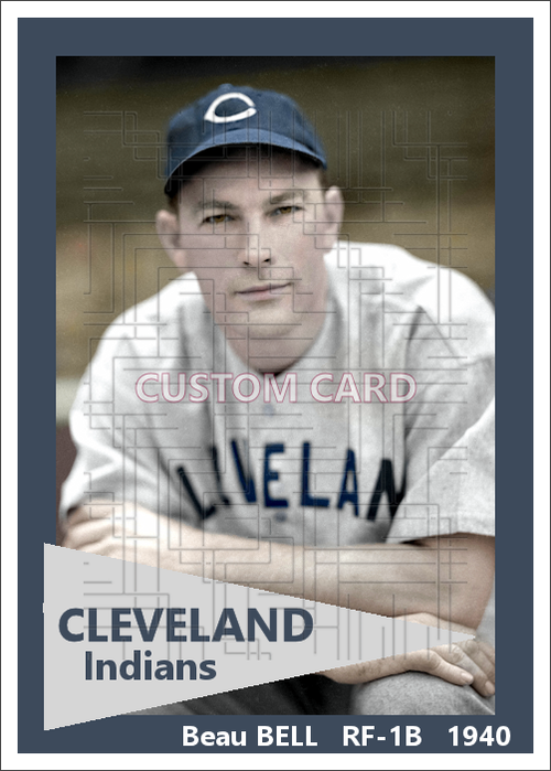Beau Bell - 1940 Cleveland Indians - choose a size & style