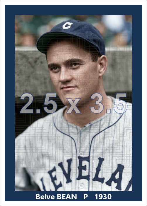 Belve Bean - 1930 Cleveland Indians - choose a size & style