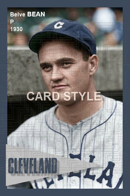 Belve Bean - 1930 Cleveland Indians - choose a size & style