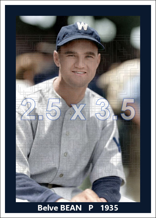 Belve Bean - 1935 Washington Senators - choose a size & style